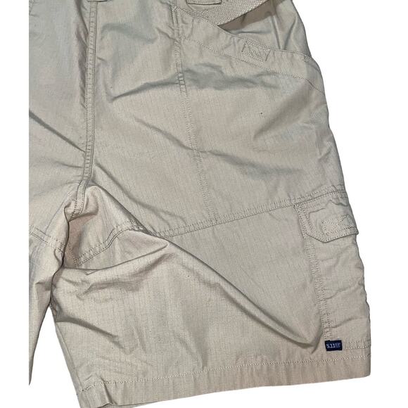 5.11 Tactical Taclite Pro 11” Ripstop Khaki Tan Men’s Outdoor Hiking Shorts 40 - Picture 4 of 8